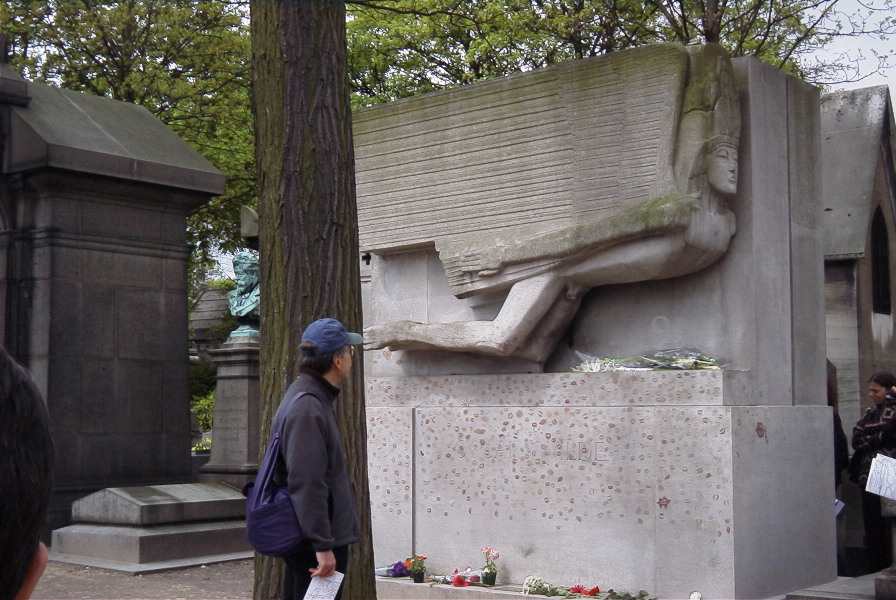 Oscar Wilde's rebuilt grave